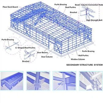 Magatzem d'estructura d'acer amb altell